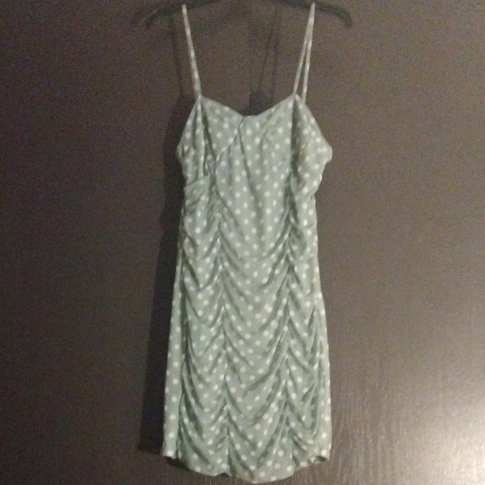 NWT Polka Dot Ruched Dress